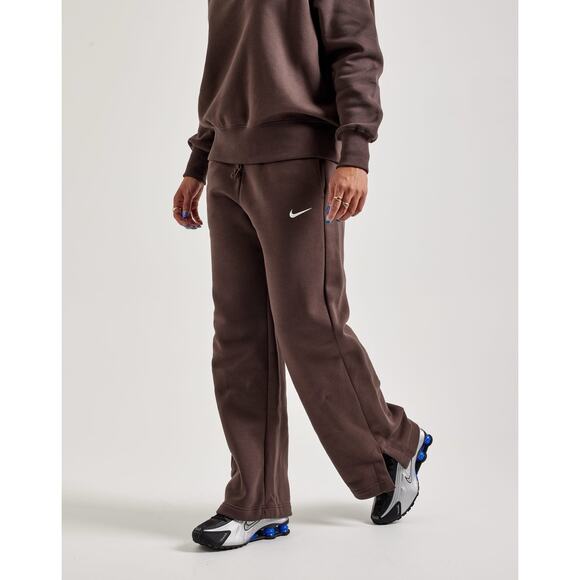 Nike XL Sportswear Phoenix Fleece High Rise Wide Leg Sweatpants Straight Brown - Picture 1 of 15